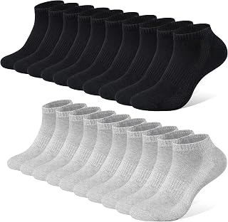 FALARY Men's Women's Sports Socks 10 Pairs Low Cotton Socks
