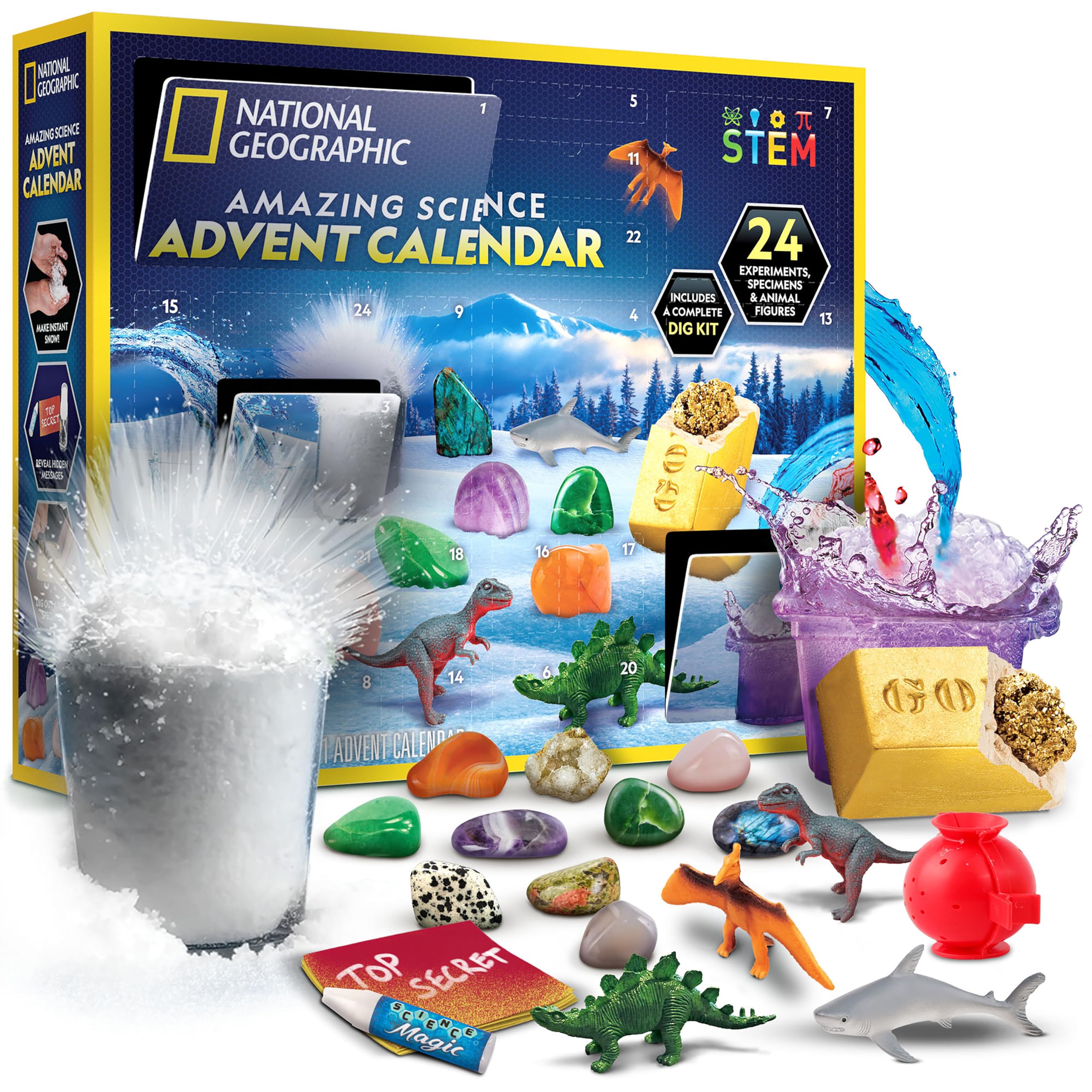 National Geographic 2026 Science Kit & Rock Collection Advent Calendar | Science