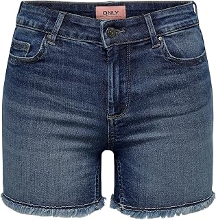 ONLY Denim Shorts ONLBLUSH Mid Waist Regular Fit Denim Shorts