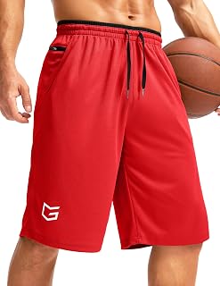 G Gradual Men's Long Basketball Gym Shorts 9"/11" with Pockets