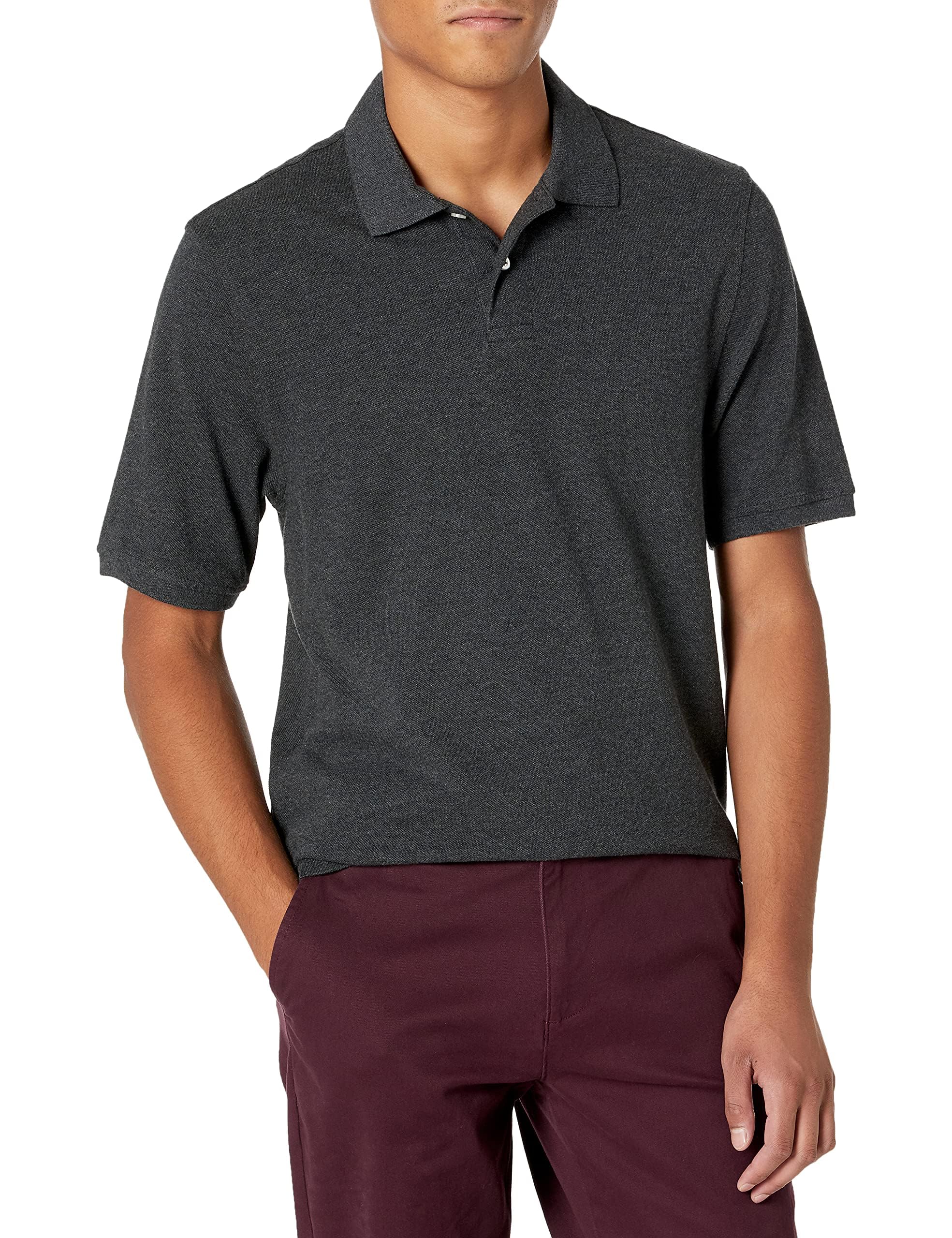 Amazon Essentials Mens Regular-Fit Cotton Pique Polo Shirt (Available in Big & T