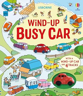 Wind-Up Busy Car: A Toy and Book Gift Featuring a Driving Journey Through Towns and the Countryside
