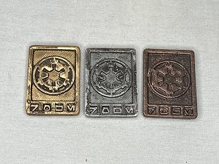 Star Wars Galactic Credit 3 Chip Piece Set, Real Prop Replica, Solid Metal, Signed, Numbered, Limited Edition