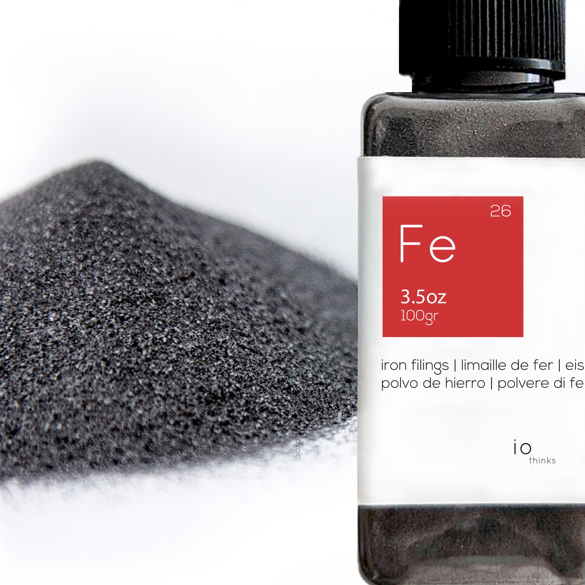 Iron Fillings (Purity > 99%) - Magnetic Iron Powder for Science, Education, Crea