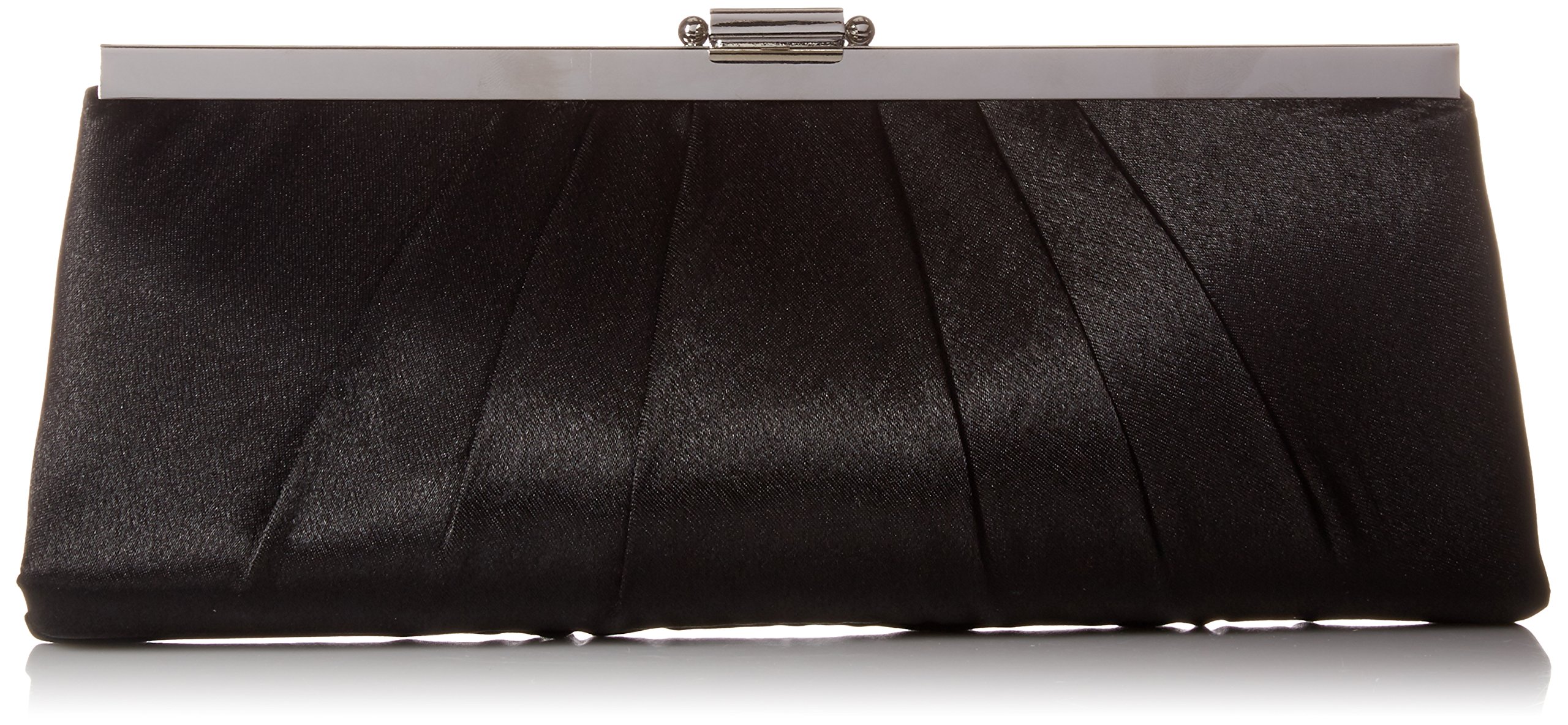 Jessica McClintock Blaire Women's Satin Frame Evening Clutch Bag Purse with Shou