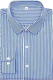 Grade 4 Wrinkle-Resistant Long Sleeve Striped Button-Down Shirt for Men Mens Dress Shirts