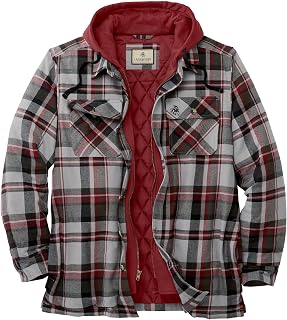 Legendary Whitetails Men's Flannel Shirt Jacket Plaid Hooded Shacket Shirt Jacket (pack of 1)