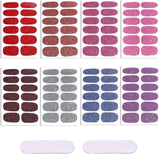 Glitter Gradient Nail Wrap Self Adhesive Full Cover Strip Short Nail Styling Colorful