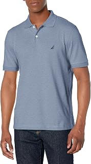 Nautica Men's Short Sleeve Solid Cotton Pique Polo Shirt