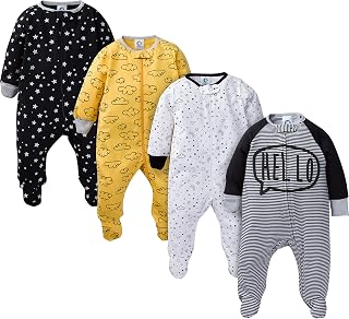 Gerber Baby Boys 4-Pack Sleep 'N Play Footie