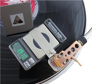 Riverstone Audio Precision Record Level Digital Turntable Stylus Force Scale Gauge for Tonearm Phono Cartridge VTF, 0.005g Resolution (Graphite)