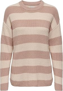 ONLY Onlpernille LS Stripe O-Neck Knt Noos Women's Knitted Sweater
