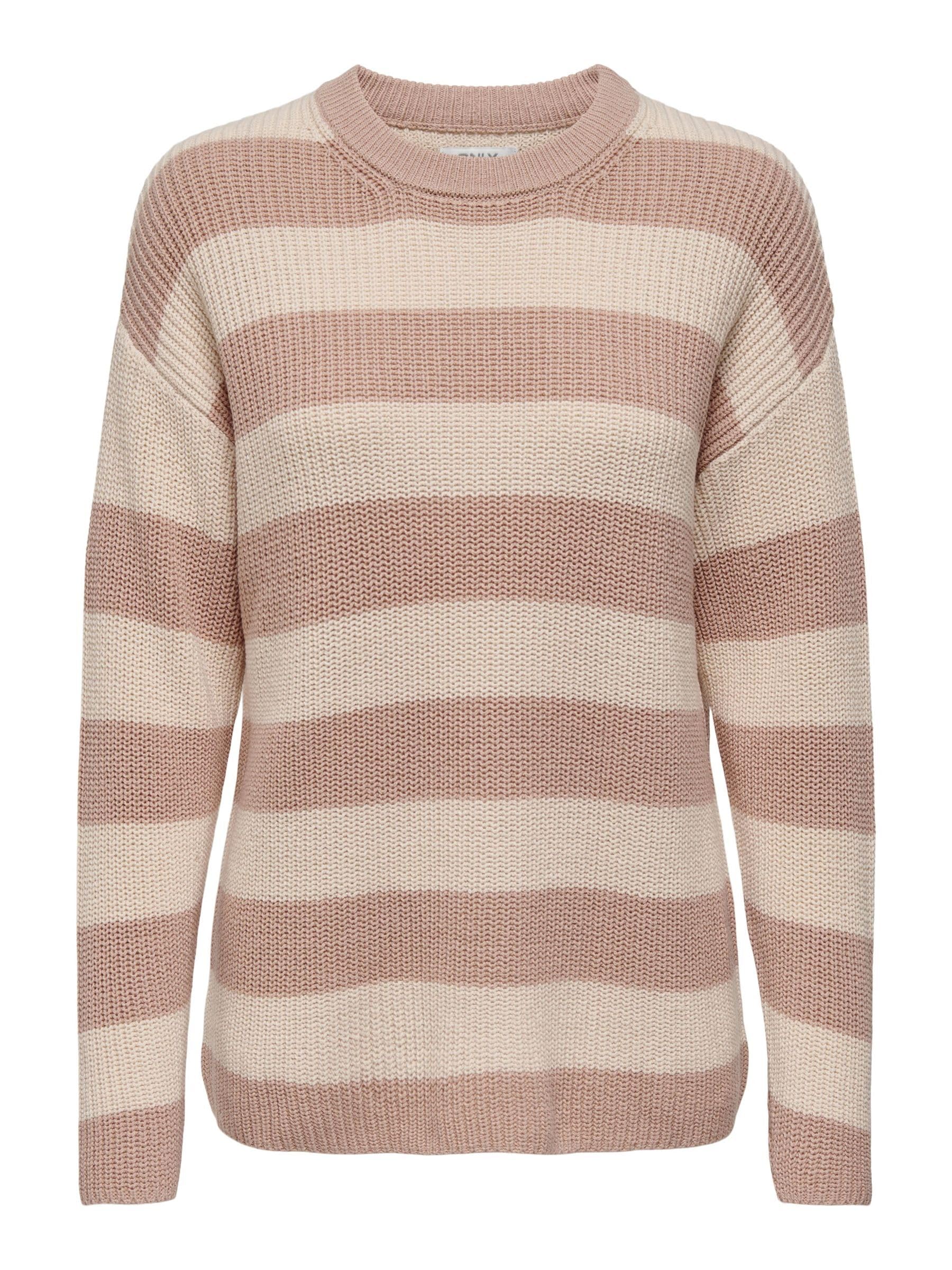 ONLY Onlpernille LS Stripe O-Neck Knt Noos Women's Knitted Sweater