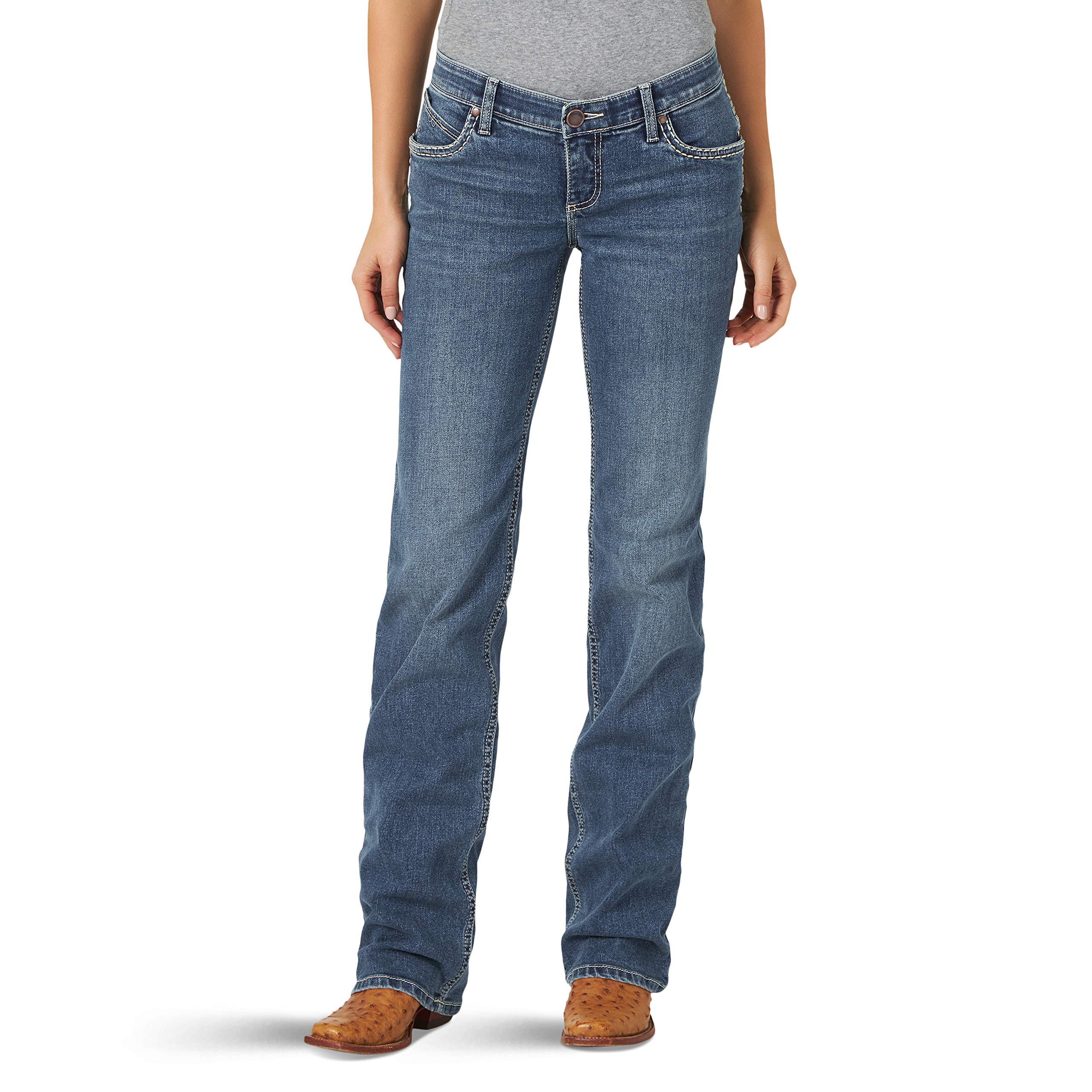 Wrangler Women's Willow Mid Rise Performance Waist Boot Cut Ultimate Riding Jean