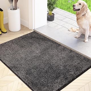 FCSDETAIL Dirty Trap Door mat 60 x 90 cm, Non Slip Machine Washable Entrance Rug, Inside Floor Mat for Dog,Door and Hallway