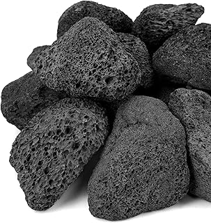 Mr. Fireglass 10 Pounds Large Lava Rock Granules for Fire Pits, 2.75"-5" | Natural Lava Stones, For Indoor Outdoor Gas Fireplaces & Barbecue Grills, Decorating Garden Landscaping, Potted Plants