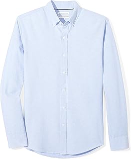 Amazon Essentials Men's Regular-Fit Long Sleeve Oxford Shirt, 100% Cotton