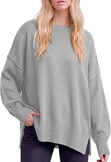 Simier Fariry Womens Fall Oversized Sweater Long Sleeve Knit Winter Outfits