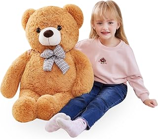 IKASA Giant Teddy Bear Stuffed Animal,Large Soft Toys Cute Plush Toy,Jumbo Big Oversized Fat Bears Animals Huge Life Size,Gifts for Kids Girls Boys Childrens (Brown, 30 inches)