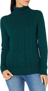 Amazon Essentials Women's Mottled Woven Mock Neck Sweater (Plus Size Available)