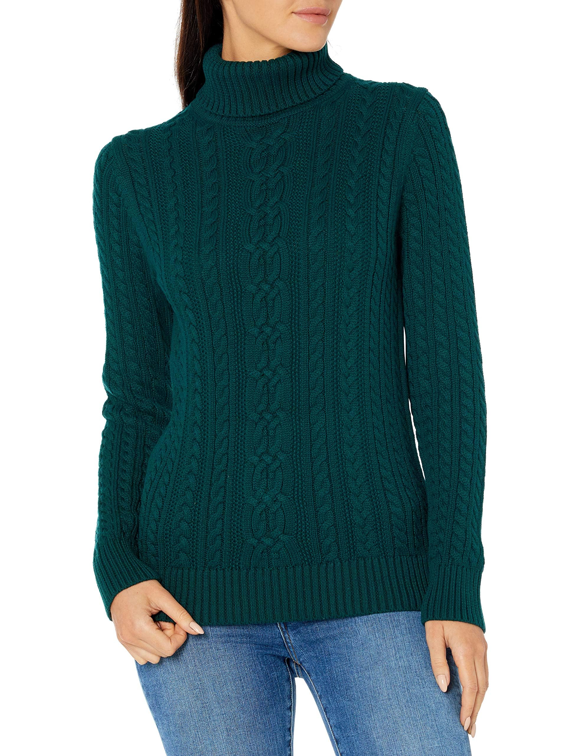 Amazon Essentials Women's Mottled Woven Mock Neck Sweater (Plus Size Available)