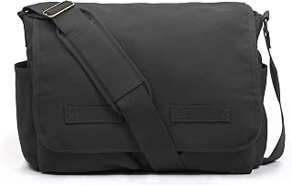 Sweetbriar Classic Vintage Messenger Bag - Original Heavyweight Cotton Canvas Shoulder Bag with Upgraded Features