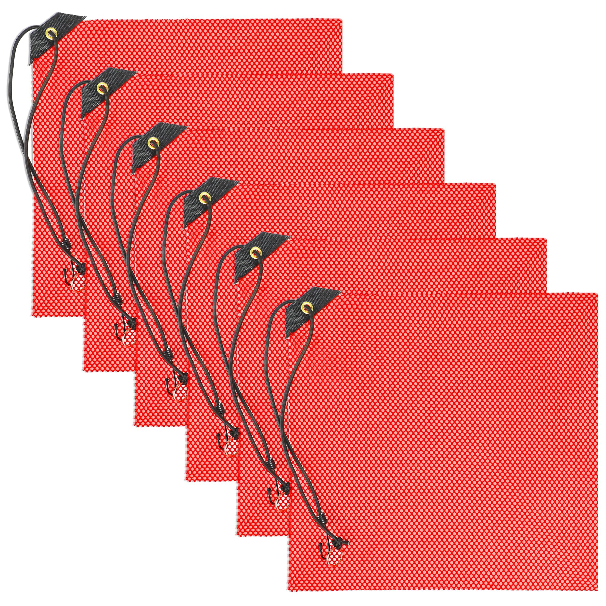 Starry 18.5x18inch Red Safety Flags for Truck Loads Oversize 6Pack | Constructio