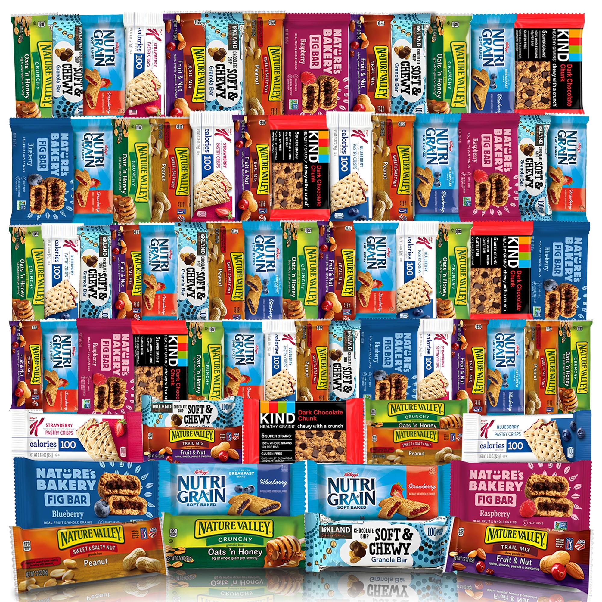 Veratify Healthy Mixed Snack Box (66 Count) Snacks Gift Basket Granola Bars Bulk