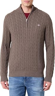 Gant Men's Cotton Cable with Half Zip Pullover (Pack of 1)