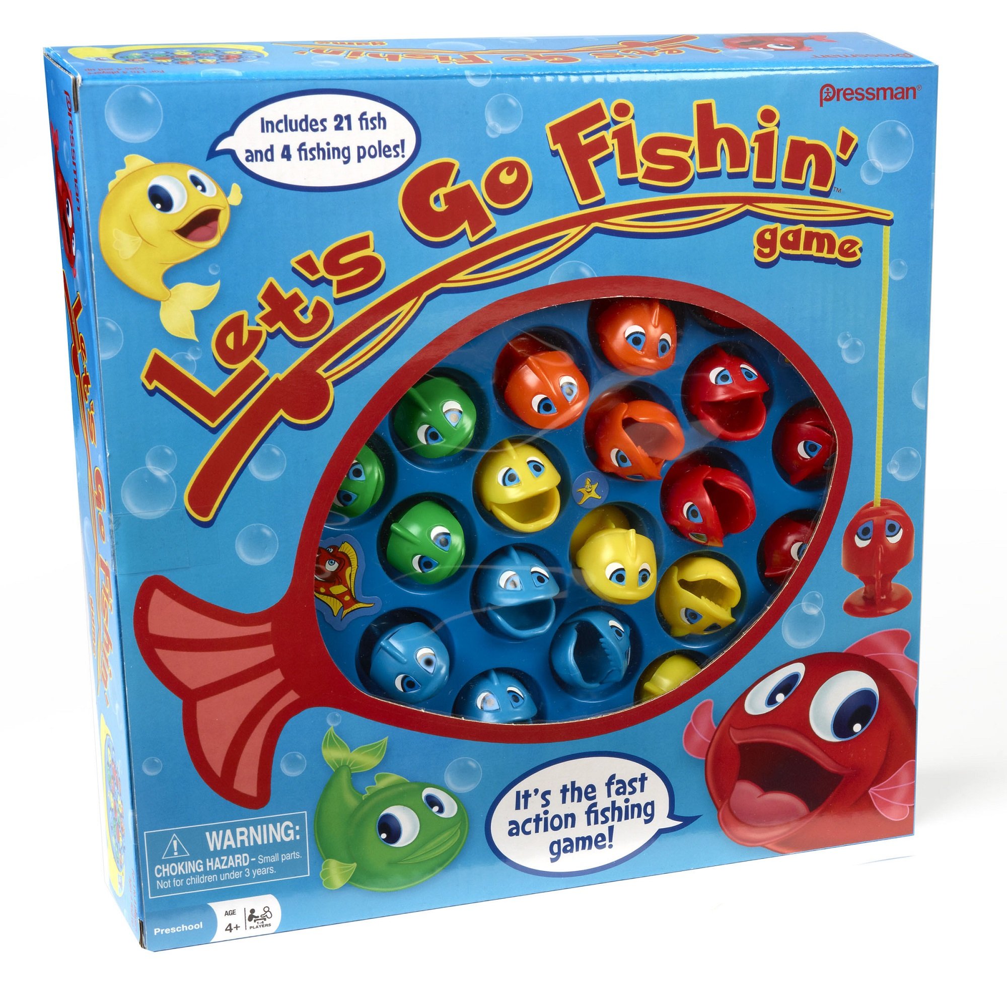 Let's Go Fishin' Game by Pressman - The Original Fast-Action Fishing Game!, 1-4 