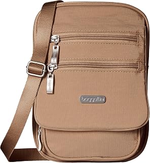 Baggallini Journey Crossbody Bag Multi-Pocketed Lightweight and Water Resistant Nylon Travel Purse
