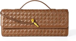Woven Purse For Women Evening Clutch Woven Leather Handbags Crossbody Bag Suede Purse Formal Evening bag