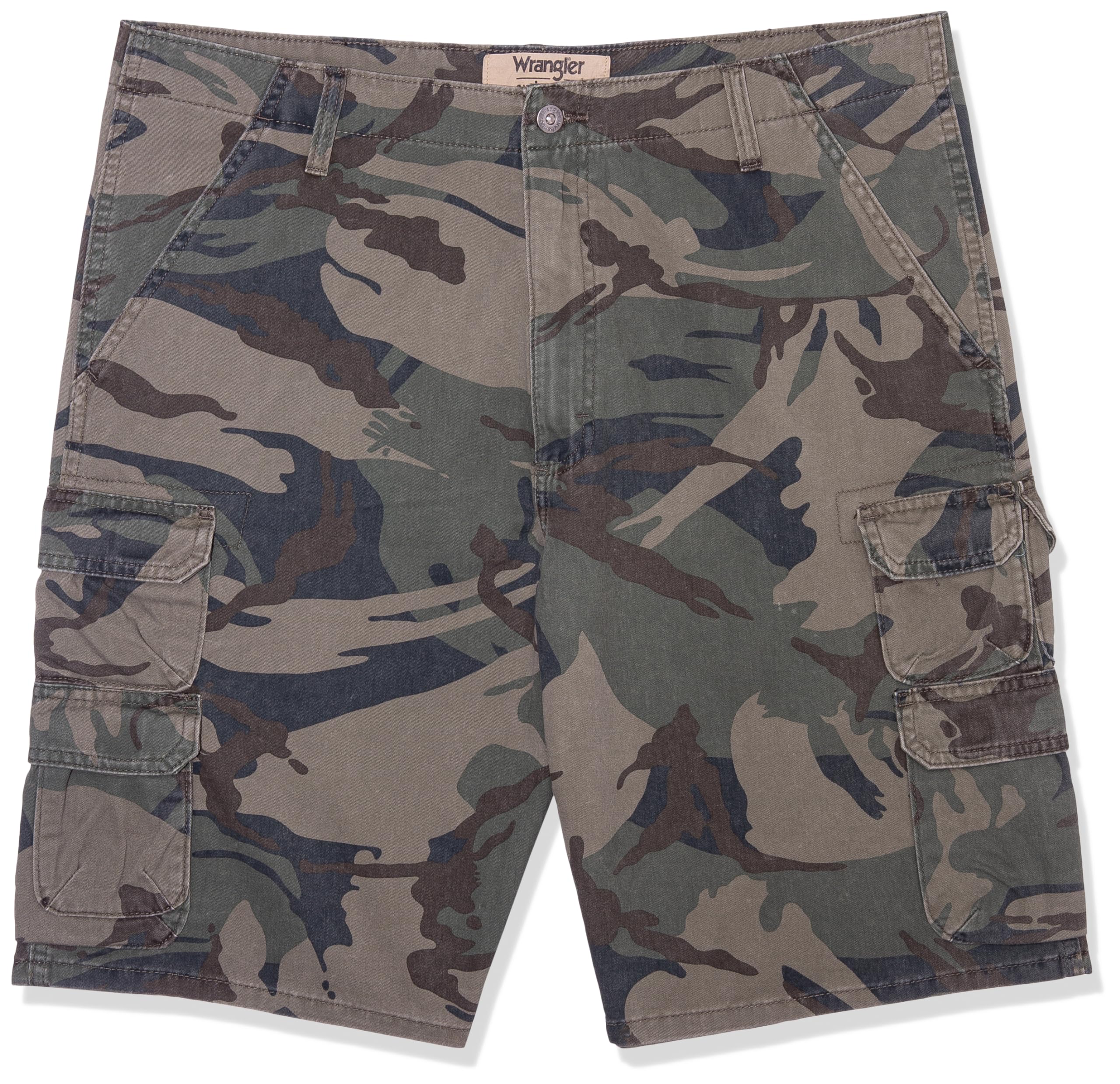 Wrangler Authentics Men's Big Tall Premium Relaxed Fit Twill Cargo Short, Forest