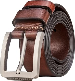 Full Grain Leather Belts for Men 1.5" Casual Trim to Fit