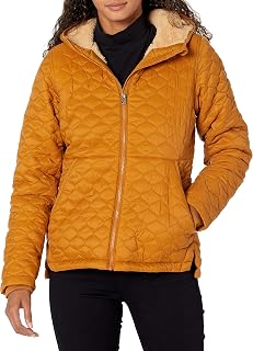 Amazon Essentials Women's Lightweight Water-Repellent Quilted Jacket with Sherpa Lining and Full Zip