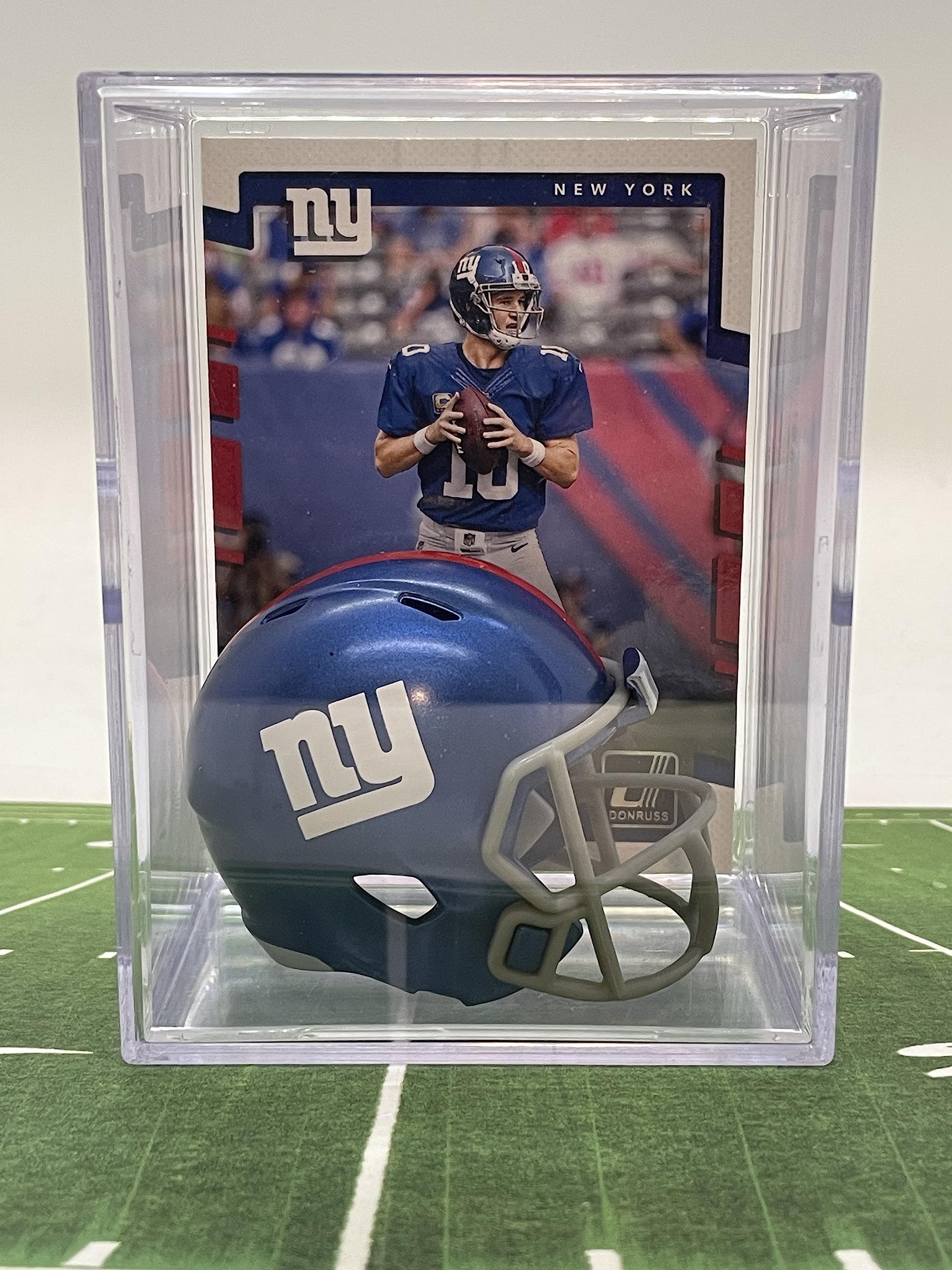 New York Giants NFL Helmet Shadowbox w/Eli Manning card