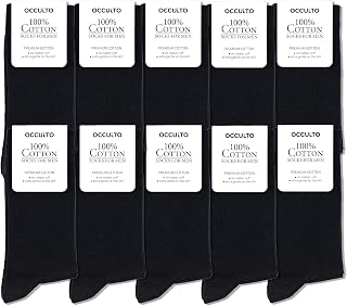 Occulto Men 100% Cotton Socks Pack of 10-20 (Model: Ingo)