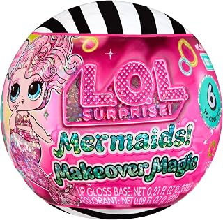 LOL Surprise Mermaids! Makeover Magic Tots with DIY Wearable Lip Gloss Makeup for You and Your Doll, Fun Water Play, Gift for Kids Ages 4+
