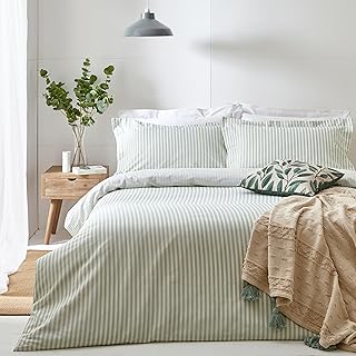 Yard Hebden Striped Duvet Cover Set (Eucalyptus-King)