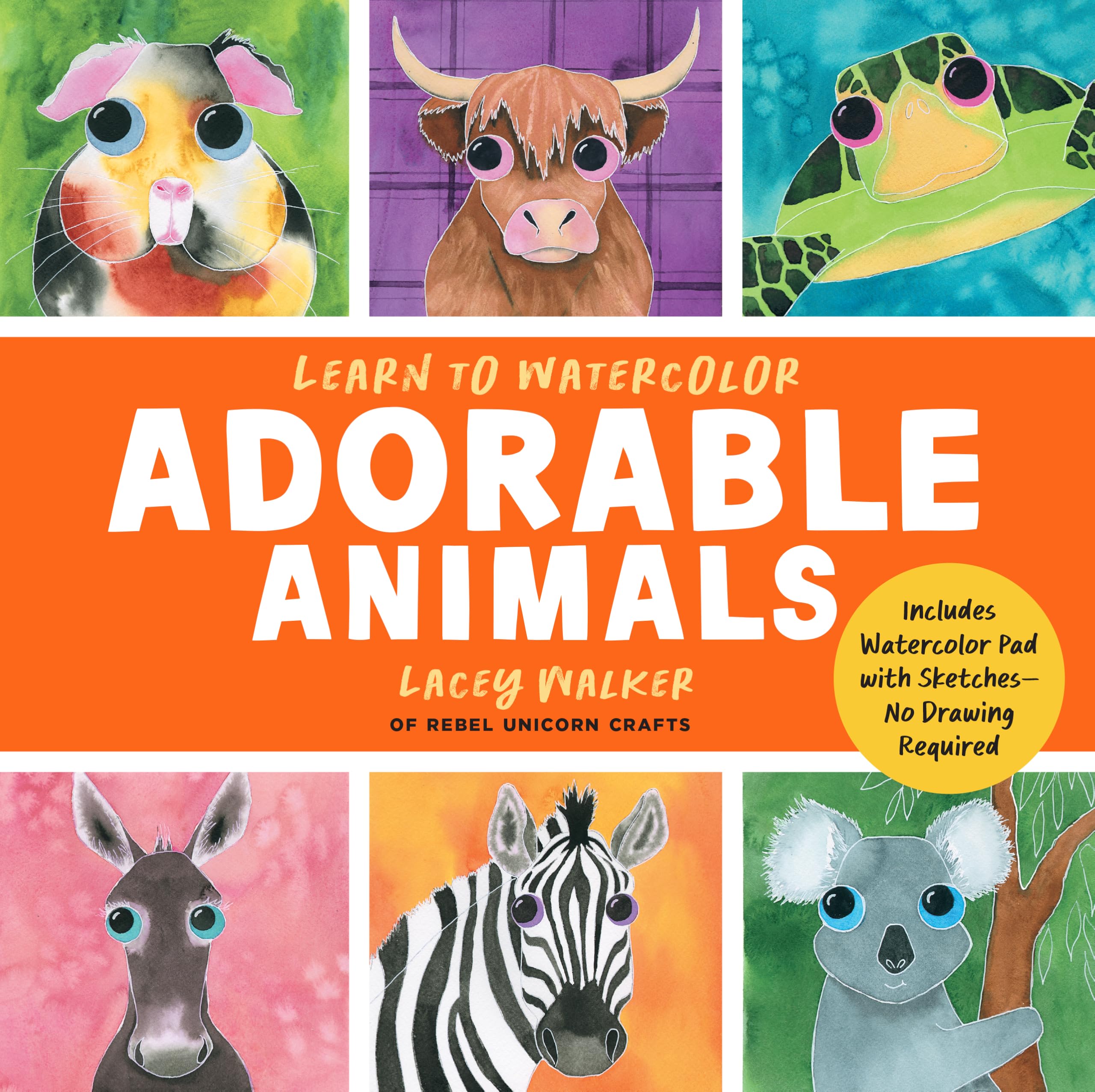 Learn to Watercolor Adorable Animals: 20 Step-by-Step Beginner-Friendly Lessons 