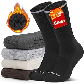 CLOSEMATE Thermal Socks Men Women Cotton 5 Pairs