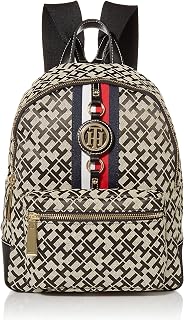 Tommy Hilfiger Jaden-Rucksack Geo Jacquard Backpack, Black/Alpaca, One Size Women's