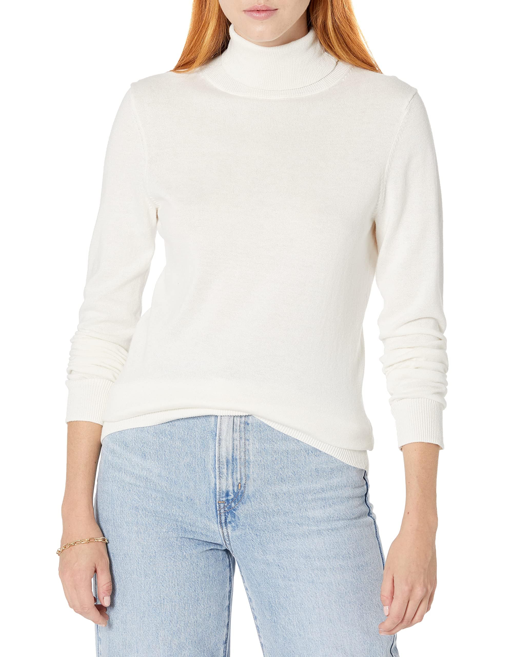 Amazon Essentials Women's Slim Fit Lightweight Classic Fit Long Sleeve Pullover 