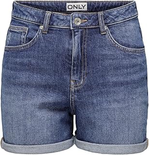 ONLY ONLJOSEPHINE Female Denim Shorts High Waist Normal Cut Shorts