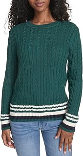 Tommy Hilfiger Women's Cotton Crewneck Cable Sweater