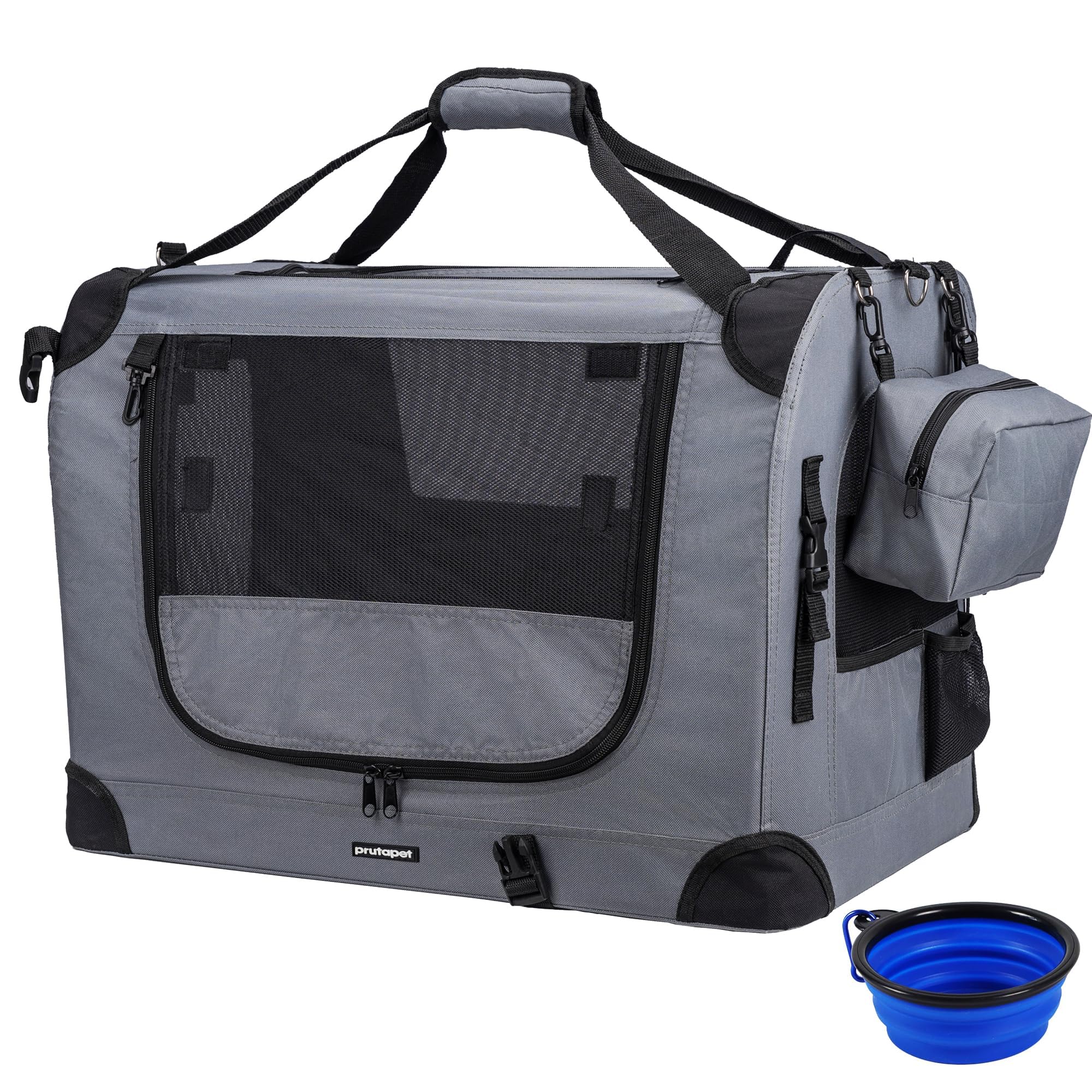 Prutapet Large Cat Carrier 24"x16.5"x16.5" Portable Dog Crate for Small Medium D