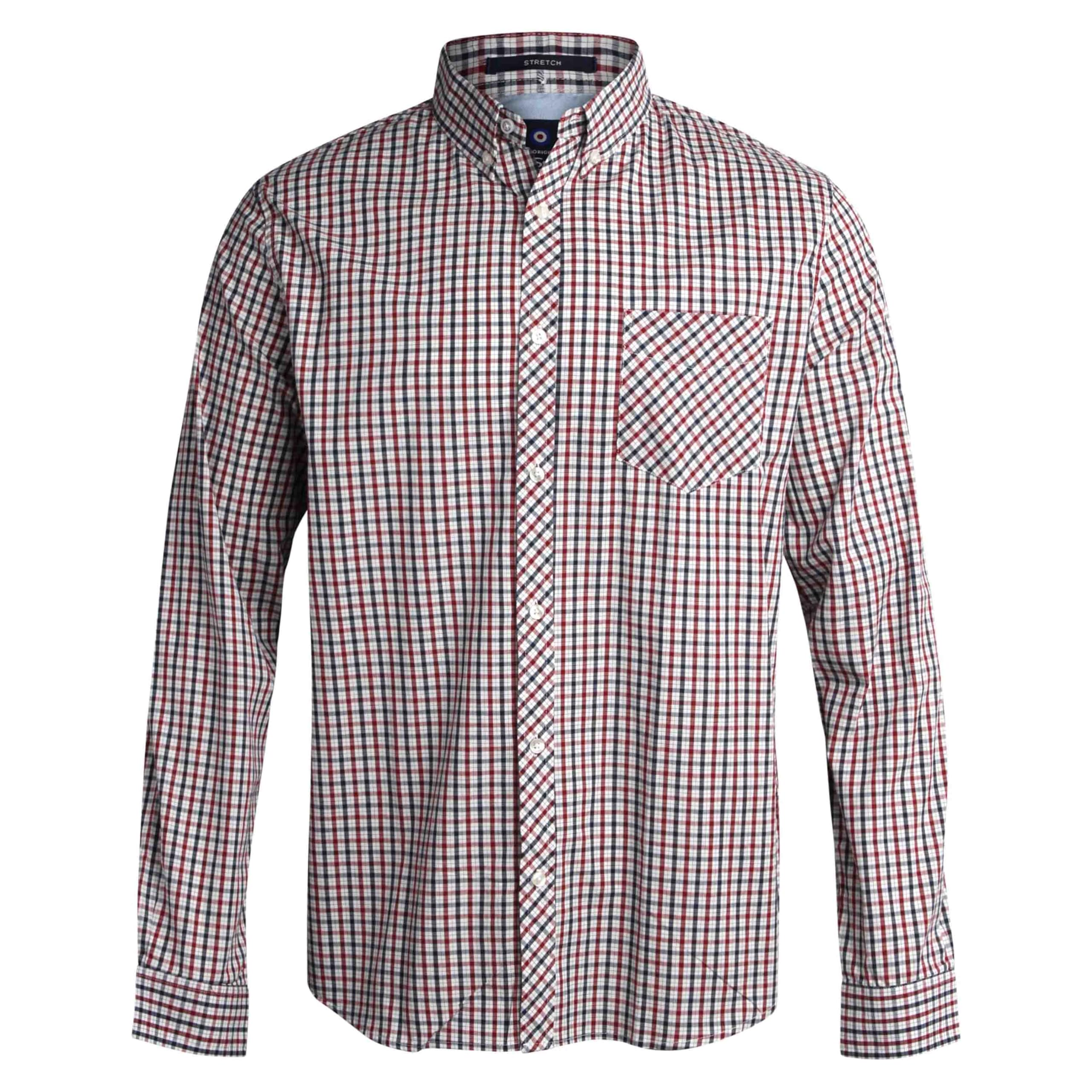 Ben Sherman メンズ ボタンダウンシャツ - レギュラーフィット 長袖 ボタンダウンシャツ - 男性用カジュアルドレスシャツ(S-XL)