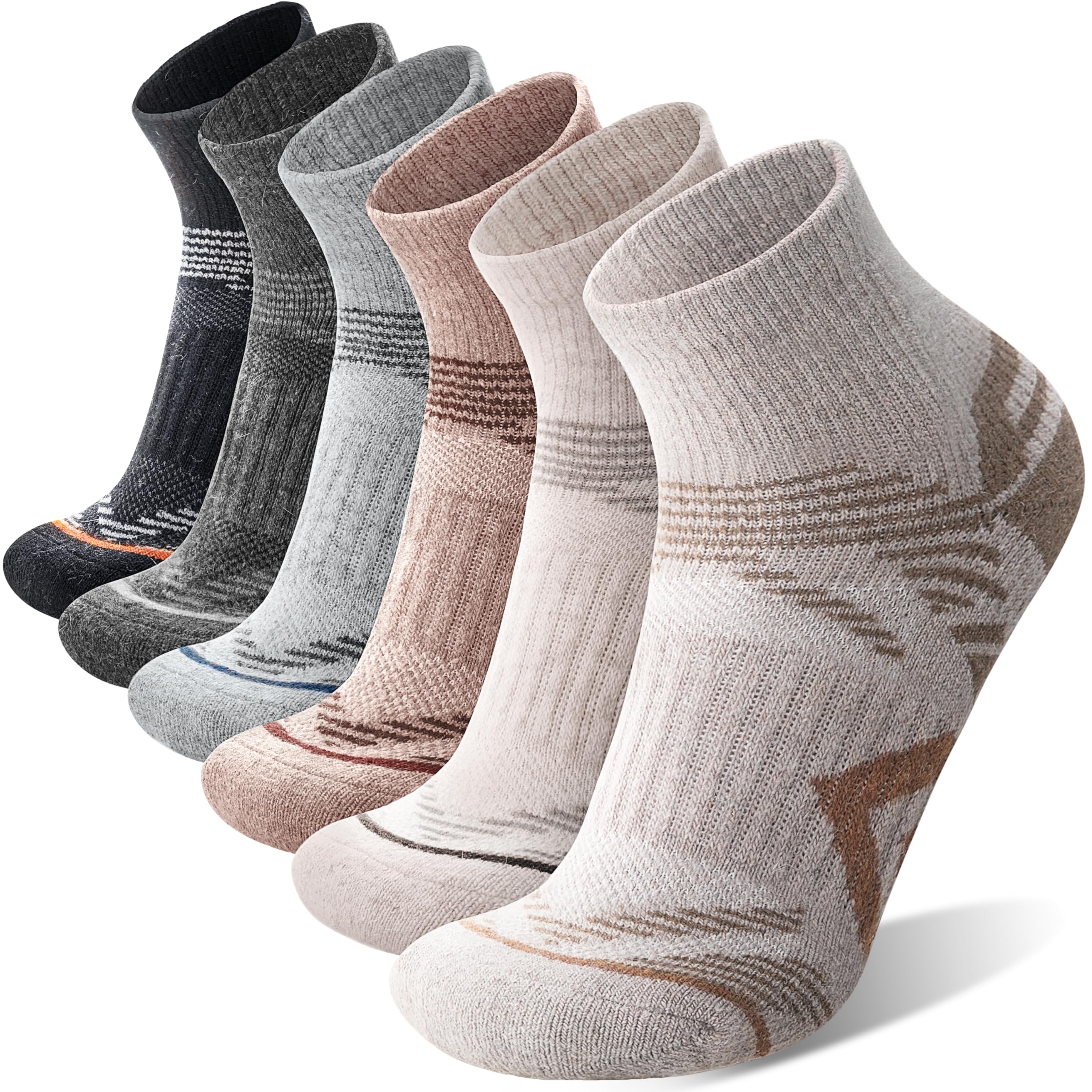ANTSANG Merino Wool Quarter Ankle Hiking Running Socks for Women Men