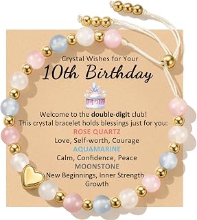 Sereney Birthday Gifts for Girls, 9-18 Year Old Birthday Crystal Bracelets