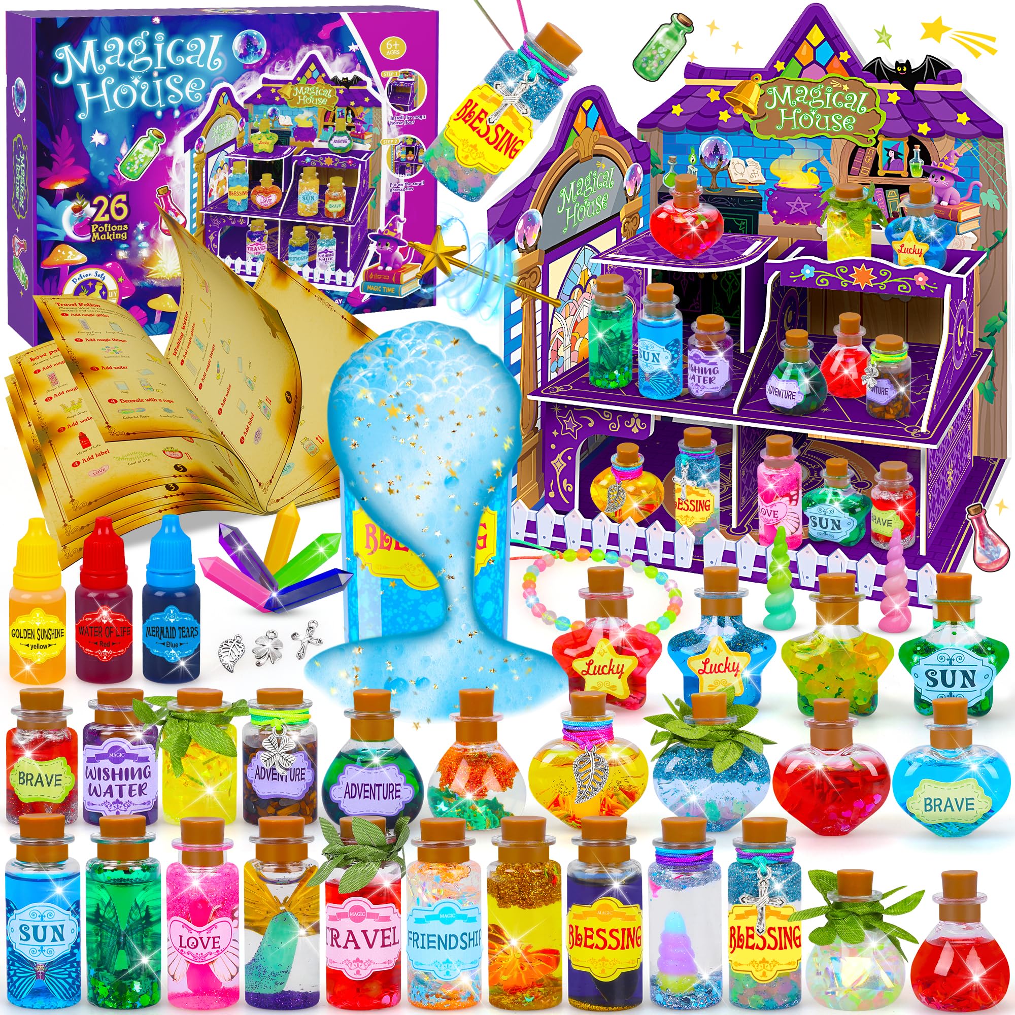 Fairy Magic Potions Kit for Kids with Magical House, Potions Craft Age 6-10 | 26